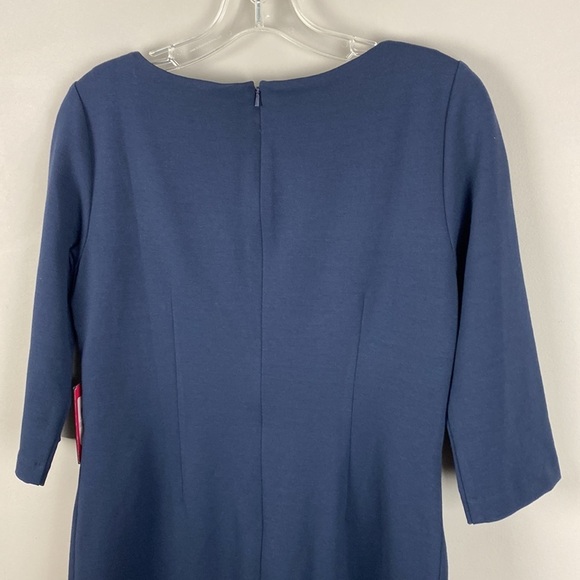 NWT New with Tags Vince Camuto 3/4 Sleeve Navy Shift Dress w/ Pockets Size 6 Mod - Picture 10 of 12